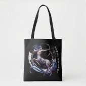 Elegant Watercolor Sagittarius Zodiac Black Tasche (Vorderseite)