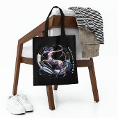 Elegant Watercolor Sagittarius Zodiac Black Tasche