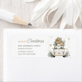 Elegant Watercolor Santa Gifts Christmas 