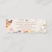 Elegant Watercolor Script Photo Makeup Mini Visitenkarte (Rückseite)
