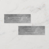 Elegant Watercolor Sepia Gray Mini Visitenkarte (Vorne/Hinten)