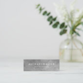 Elegant Watercolor Sepia Gray Mini Visitenkarte (Stehend Vorderseite)