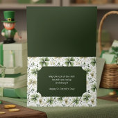 Elegant Watercolor Shamrocks Happy St. Patrick’s  Karte