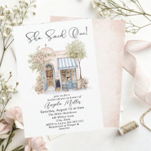 Elegant Watercolor She Said Oui  Bridal Shower