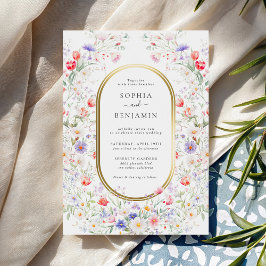 Elegant Watercolor Spring Pastel Floral Wedding Einladung