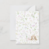 Elegant Watercolor spring wildflowerFlat Note Card Mitteilungskarte (Rückseite)