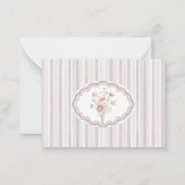 Elegant Watercolor spring wildflowerFlat Note Card Mitteilungskarte (Rückseite)