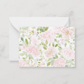 Elegant Watercolor spring wildflowerFlat Note Card Mitteilungskarte (Rückseite)