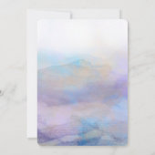  Elegant watercolor style  purple blue wedding  Einladung (Rückseite)