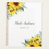 Elegant Watercolor Sunflowers Planer (Vorderseite)