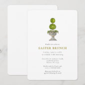 Elegant Watercolor Topiary  Easter brunch  Einladung (Vorne/Hinten)