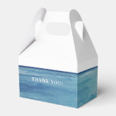 Elegant Watercolor Tropical Beach Wedding Geschenkschachtel (Rückseite)