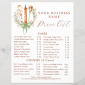 Elegant Watercolor Utensils Cooking Bakery Flyer (Vorne)