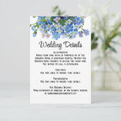 Elegant Watercolor Vergiss-me-not Wedding Begleitkarte (Stehend Vorderseite)