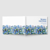 Elegant Watercolor Vergiss-me-not Wedding Gästebuch (Voll)