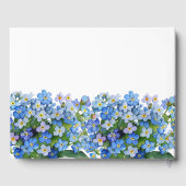 Elegant Watercolor Vergiss-me-not Wedding Gästebuch (Rückseite)