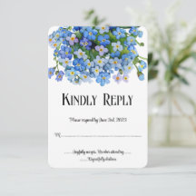 Elegant Watercolor Vergiss-me-not Wedding