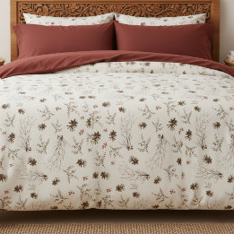 Elegant Watercolor Woodland Winterberry Pattern