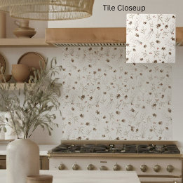 Elegant Watercolor Woodland Winterberry Pattern Fliese