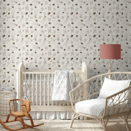 Elegant Watercolor Woodland Winterberry Pattern Tapete