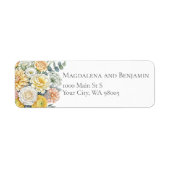 Elegant Watercolor Yellow Peach Sage Green Flowers (Vorne)