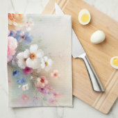 Elegant Watercolour Aquarell Flower Art Template Geschirrtuch (Viertel Falte)