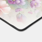 Elegant Watercolour Flowers Custom Name Text Schreibtischunterlage (Ecke)