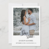 Elegant Waterfall Photo Save the Date Card Einladung (Vorderseite)