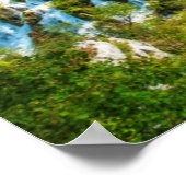 Elegant waterfall scenic, Croatia Poster (Ecke)