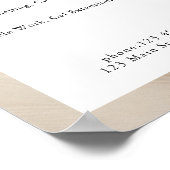 Elegant, Waves, Salon, Preislisten-Poster Poster (Ecke)