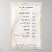 Elegant, Waves, Salon, Preislisten-Poster Poster (Vorne)