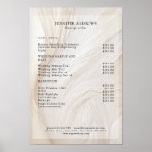 Elegant, Waves, Salon, Preislisten-Poster Poster (Vorne)