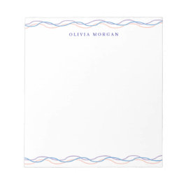 Elegant wavy border soft pastel tones notizblock
