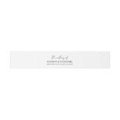Elegant Wavy Border Wedding Return Address Einladungsbanderole (Flach)