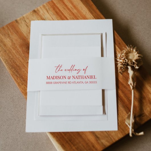 Elegant Wavy Border Wedding Return Address Einladungsbanderole