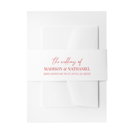 Elegant Wavy Border Wedding Return Address Einladungsbanderole (Vorderseite Beispiel)