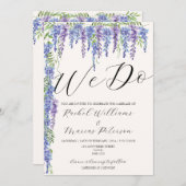 Elegant We Do Lila Wisteria Floral Wedding Einladung (Vorne/Hinten)