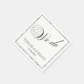 Elegant "We Do" Script Floral Wedding Custom  Serviette (Ecke)