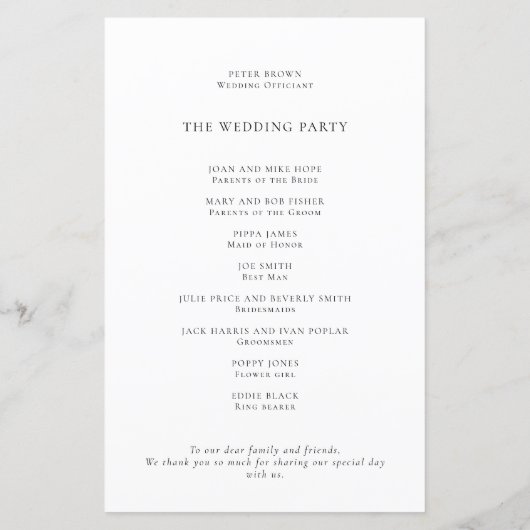 Elegant We Do Share Fotos Qr Code Hochzeitsprogram (Rückseite)