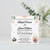 ELEGANT WEDD CARD EINLADUNG (Stehend Vorderseite)