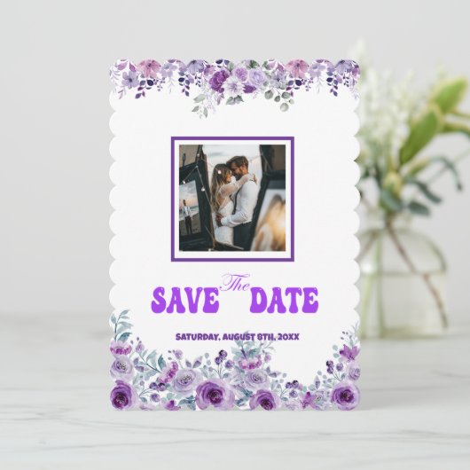 Elegant Wedding 007 von Nasrin Save the Date (Stehend Vorderseite)