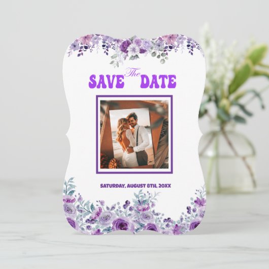Elegant Wedding 007 von Nasrin Save the Date (Stehend Vorderseite)