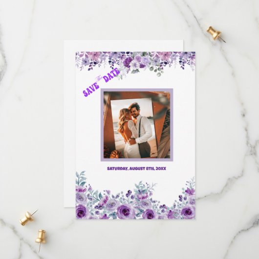 Elegant Wedding 007 von Nasrin Save The Date (Vorderseite/Rückseite Beispiel)