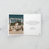 Elegant wedding 4 photo collage dankeskarte (Innenseite)