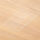 Elegant Wedding Acryleinladungen (Ablage )