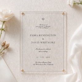 Elegant Wedding Acrylic Invitation Acryleinladungen