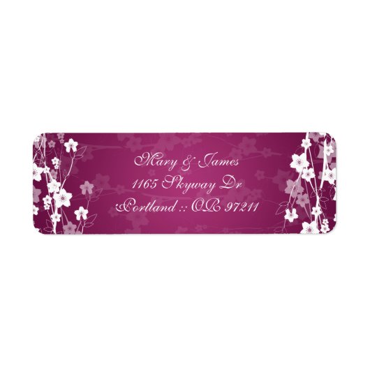 Elegant Wedding Address Cherry Blossom Plum (Vorne)
