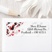 Elegant Wedding Address Japanisch Blume Red (Insitu)