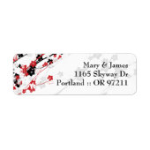 Elegant Wedding Address Japanisch Blume Red (Vorne)