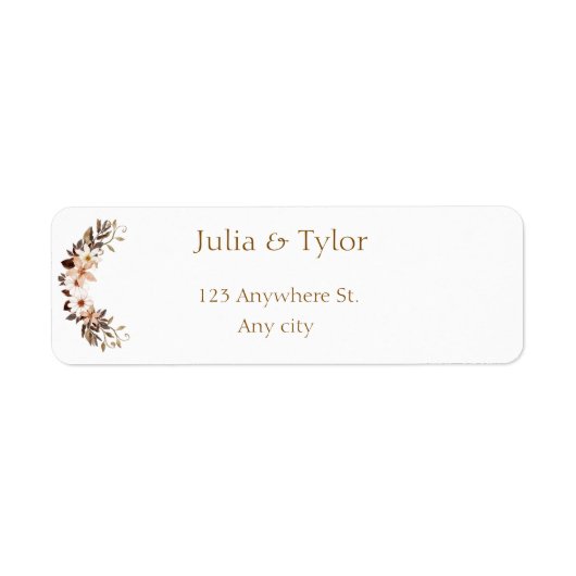 Elegant Wedding Address Label (Vorne)
